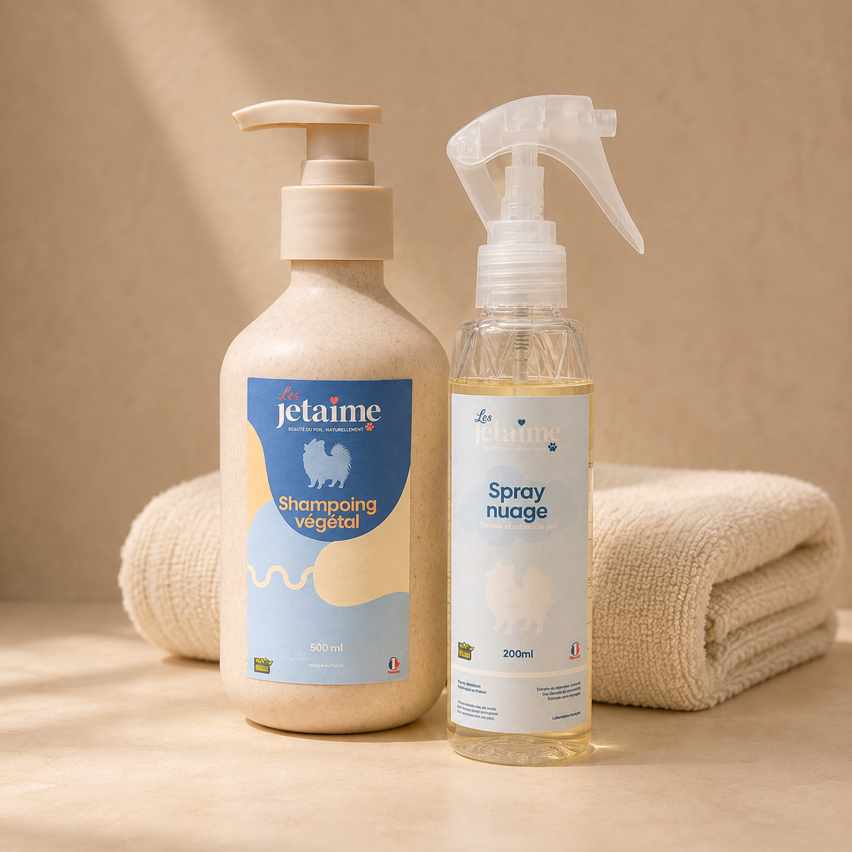 Routine bain et démêlage pour chien dans une ambiance spa