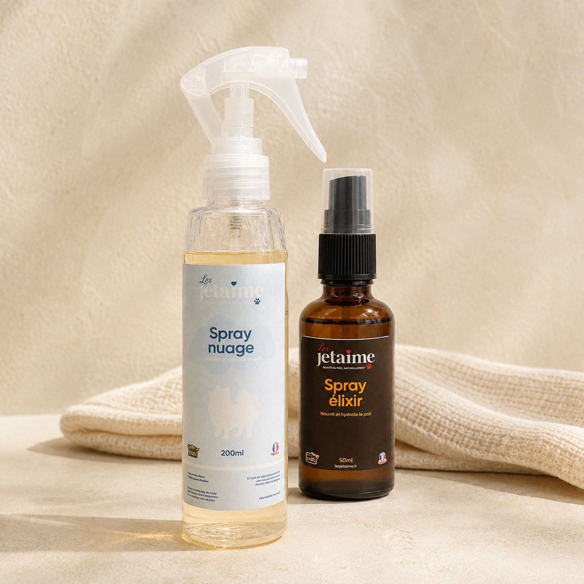 Routine pelage pour chien présentée dans une ambiance spa