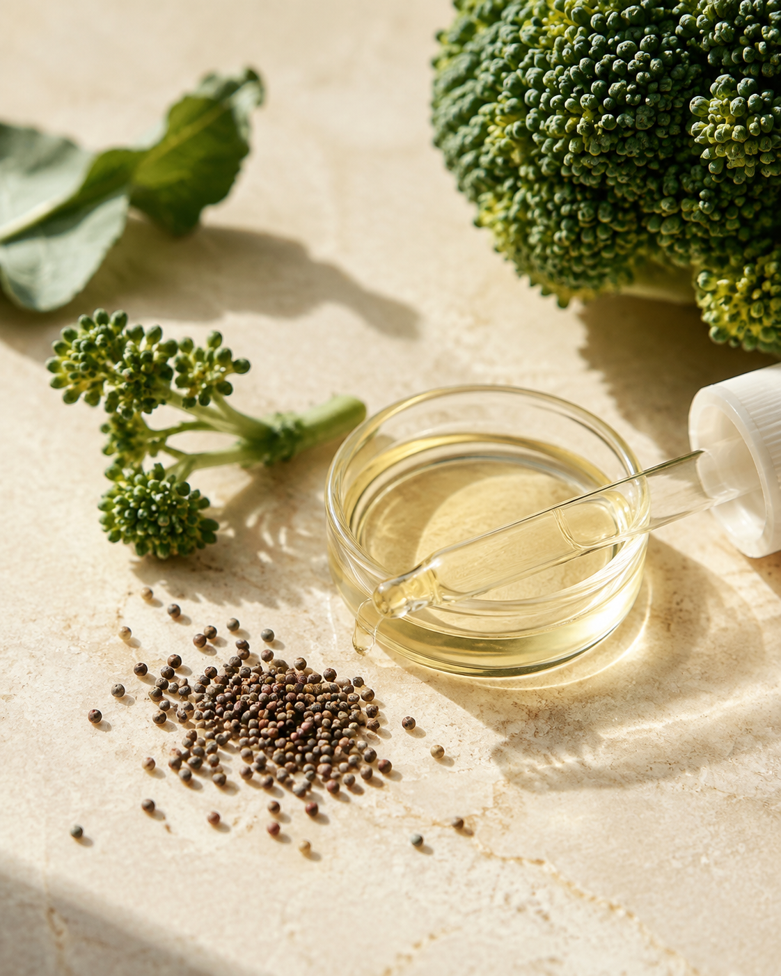Huile de graines de brocoli, ingrédient du shampoing végétal pour chien Image